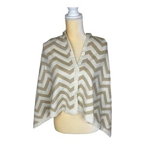 Top It Off Wrap Cream and Gold Stripe NWT‎